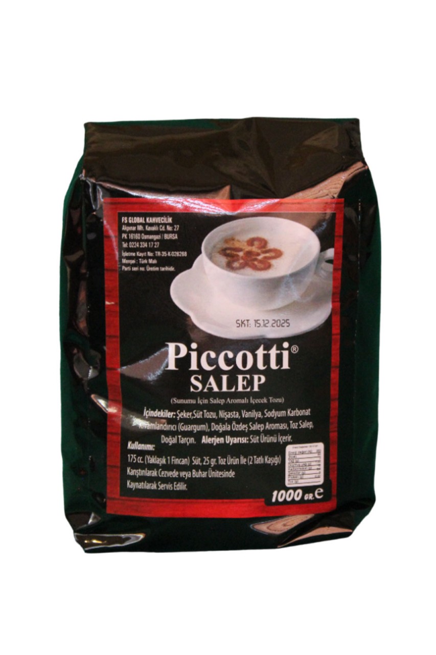 Pıccottı Tarçınlı Sahlep 1000 Gr Paket Pıccottı Tarçınlı Sahlep 1000 Gr Paket