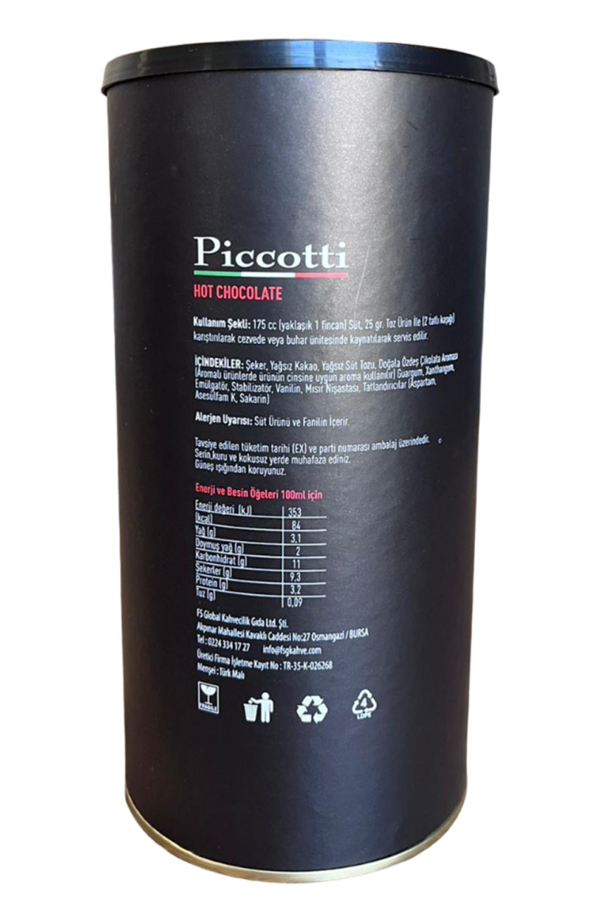 Pıccottı Sıcak Çikolata Karamel 1000 Gr Kutu Pıccottı Sıcak Çikolata Karamel 1000 Gr Kutu