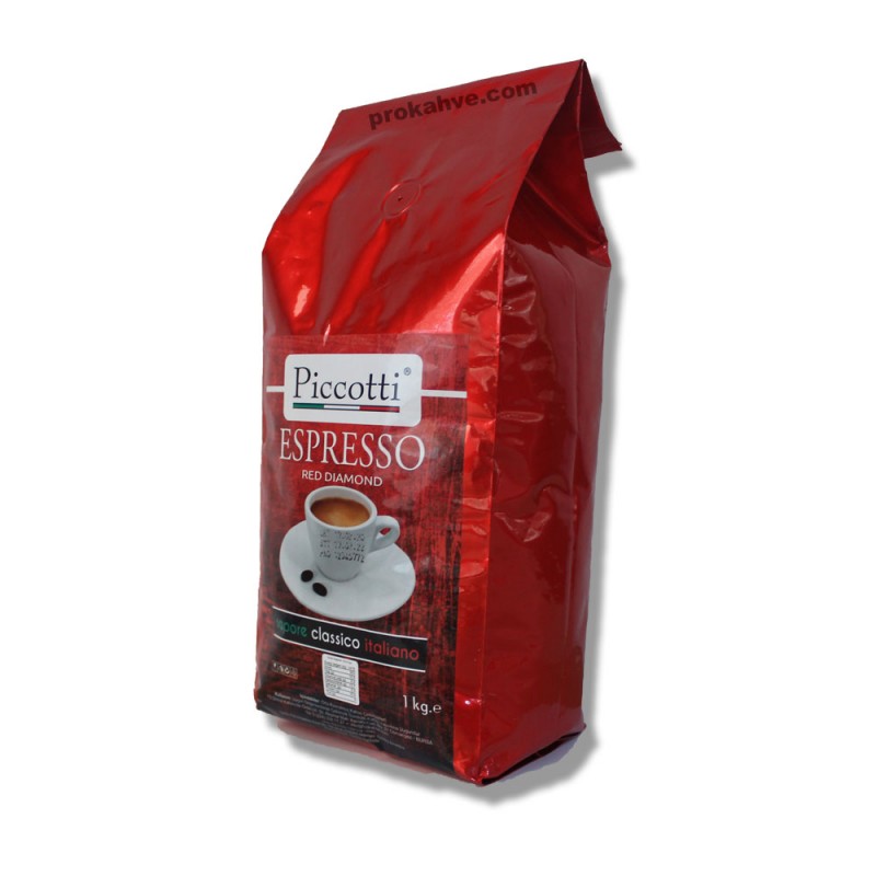 Piccotti Espresso Red Diamond Çekirdek Kahve 1 KG